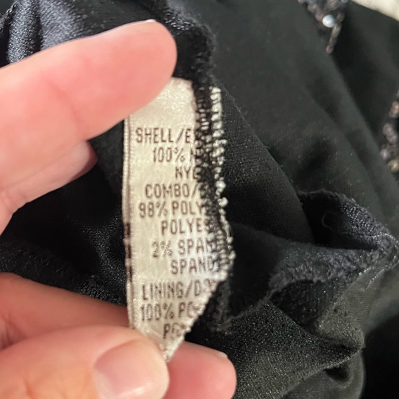 Badgley Mischka Collection Dress Sequin Silver Hourglass Mermaid Pencil Maxi - Picture 8 of 8